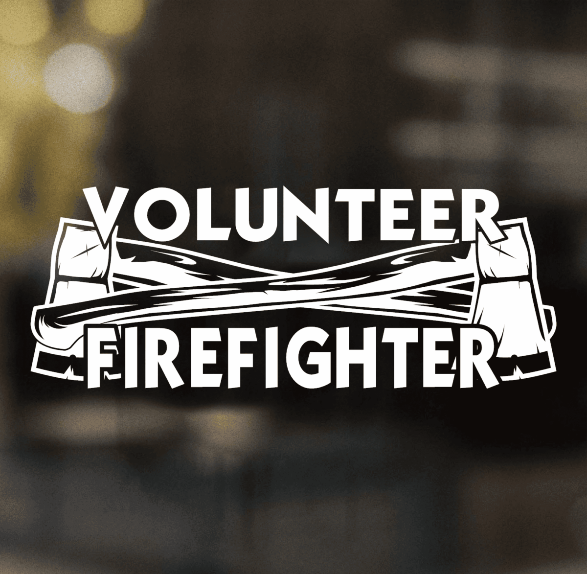 Volunteer Firefighter Axes Decal
