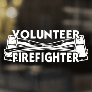 Volunteer Firefighter Axes Decal