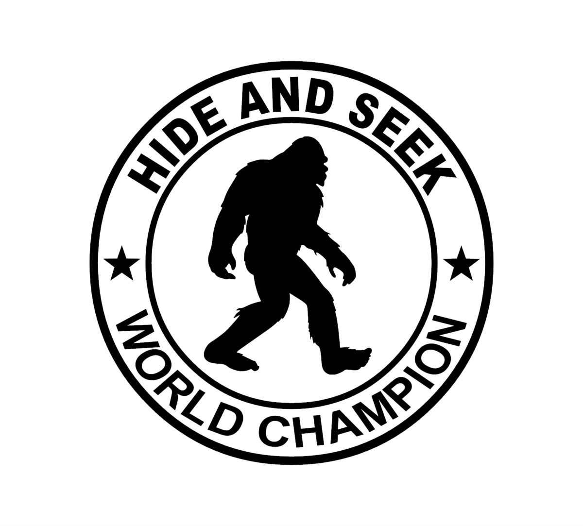 Bigfoot Hide and Seek Champion Decal - Image 2