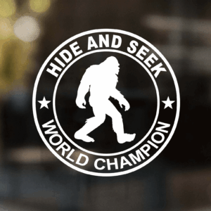 Bigfoot Hide and Seek Champion Decal