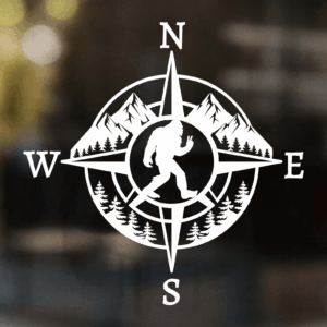 Bigfoot Compass Decal