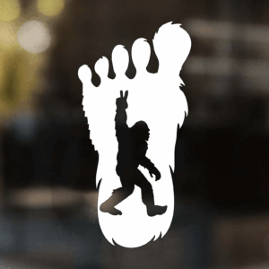 Bigfoot Peace Print Decal