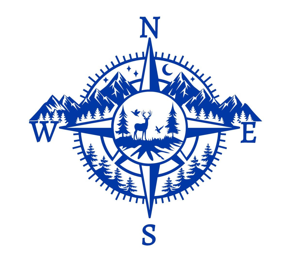 Deer Compass Decal - Image 3