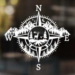 Deer Compass Decal