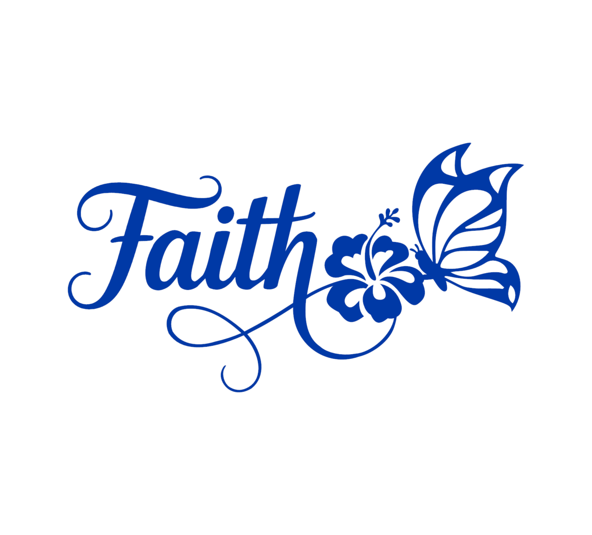 Faith and Butterfly Decal - Image 3