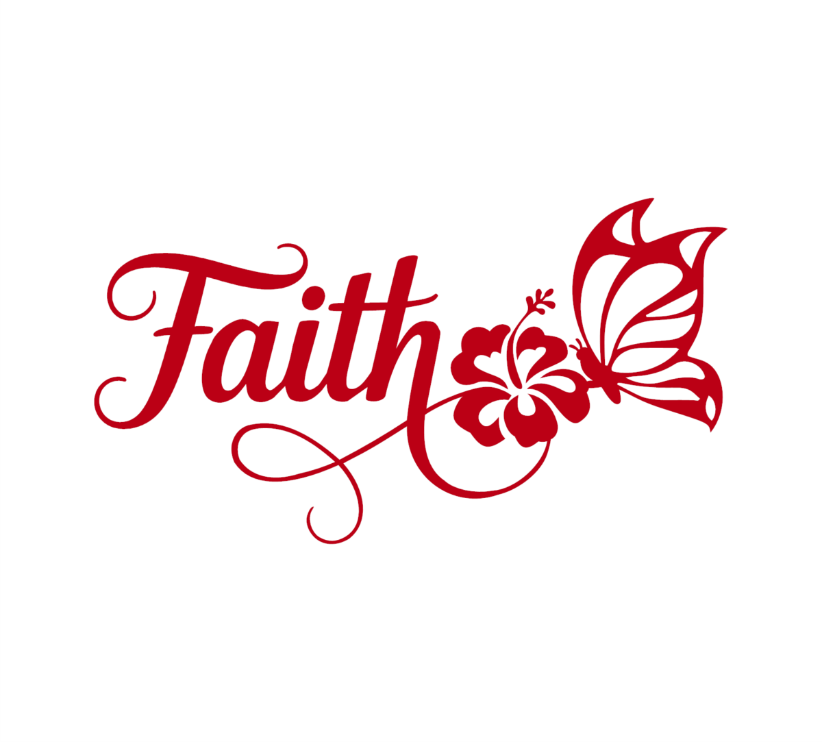 Faith and Butterfly Decal - Image 4