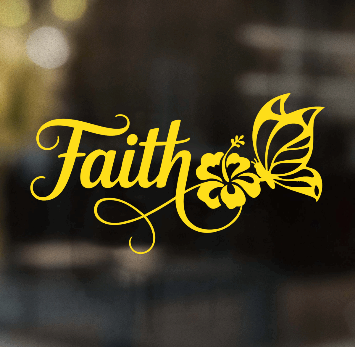 Faith and Butterfly Decal - Image 7
