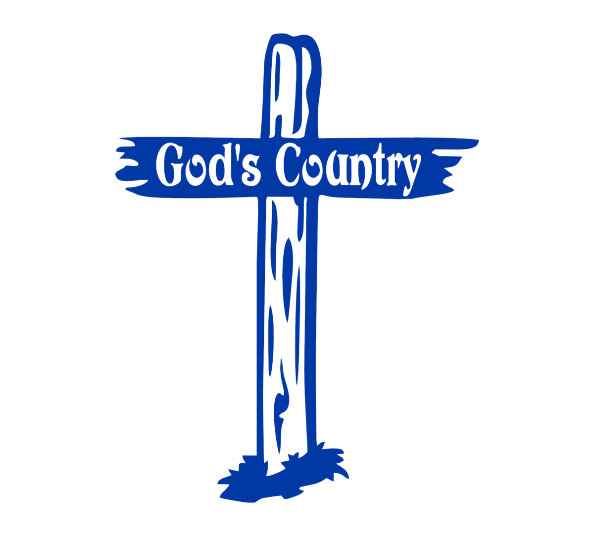 Gods Country Cross Decal - Image 2