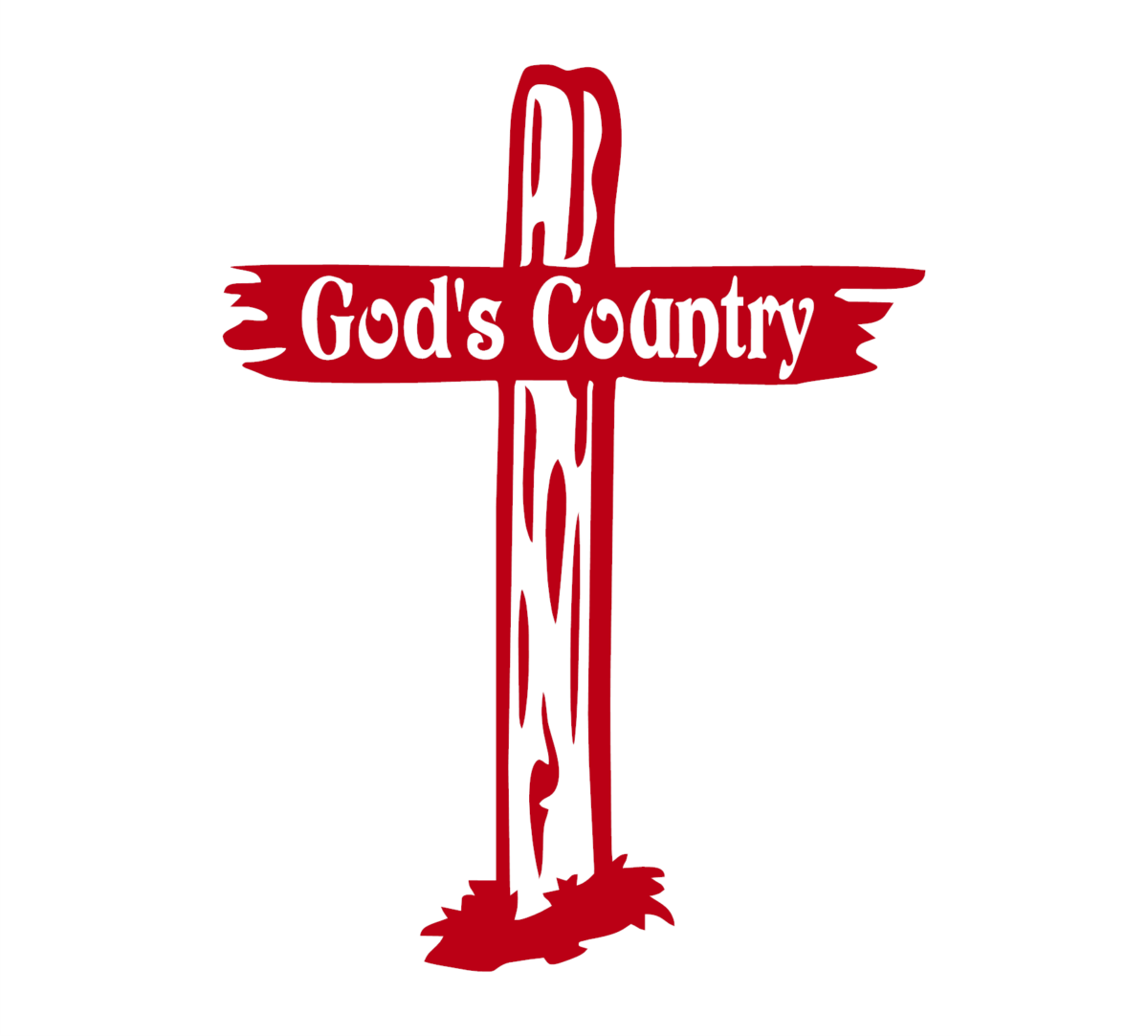 Gods Country Cross Decal - Image 4