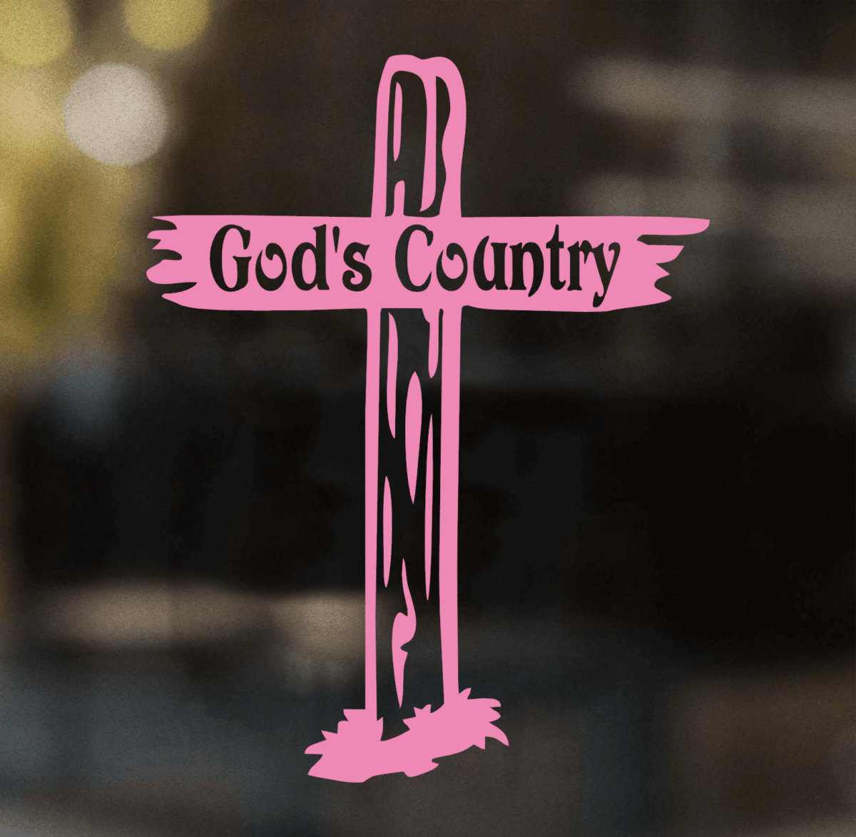 Gods Country Cross Decal - Image 5