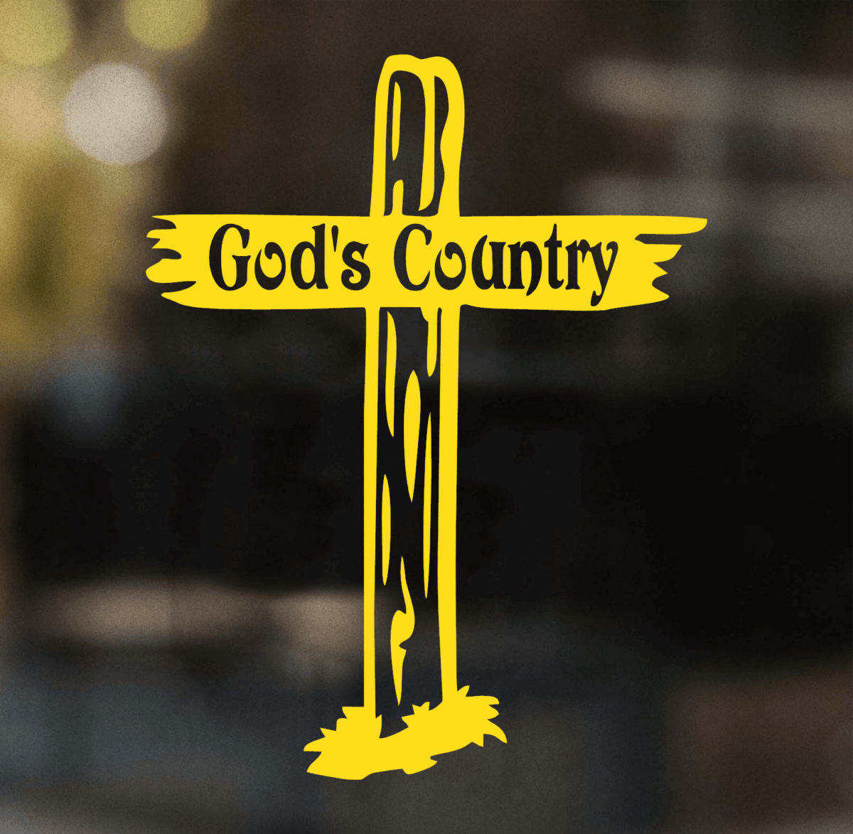 Gods Country Cross Decal - Image 7