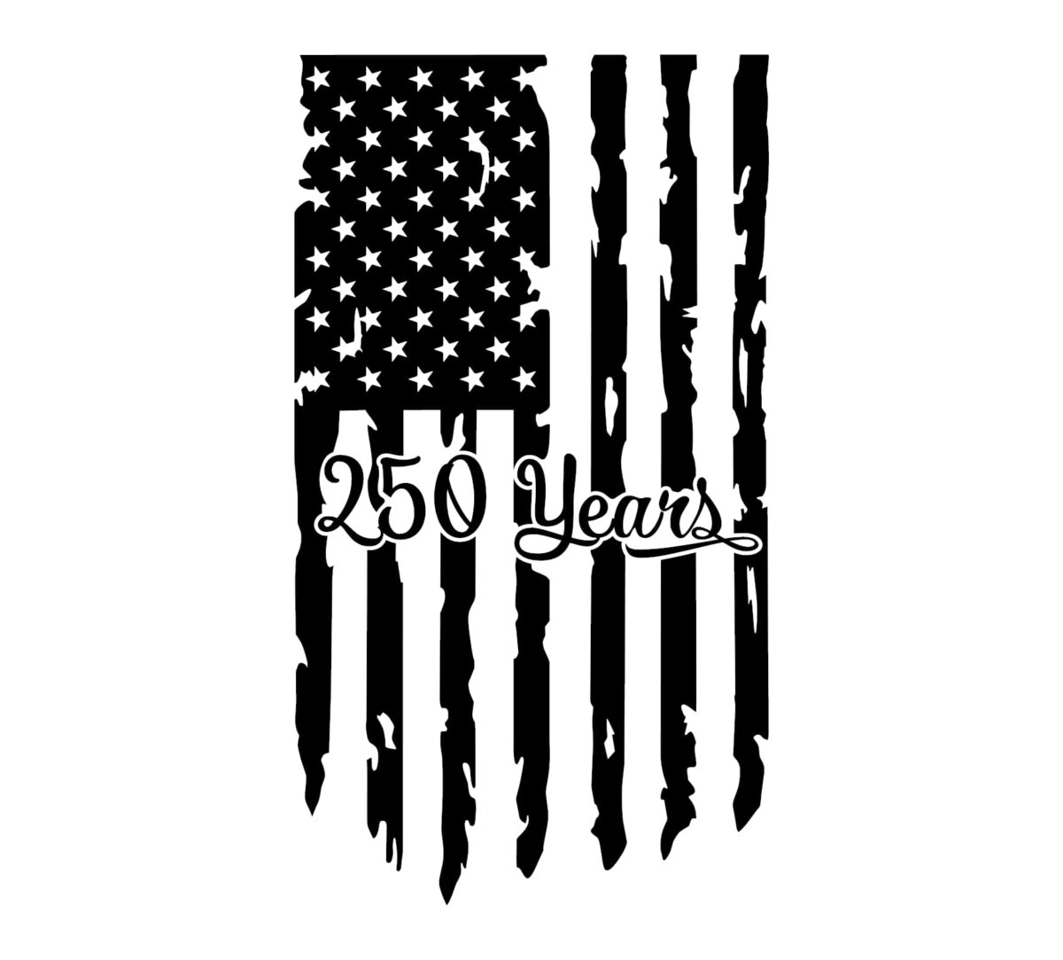 250 Years Hanging Flag Decal - Image 2