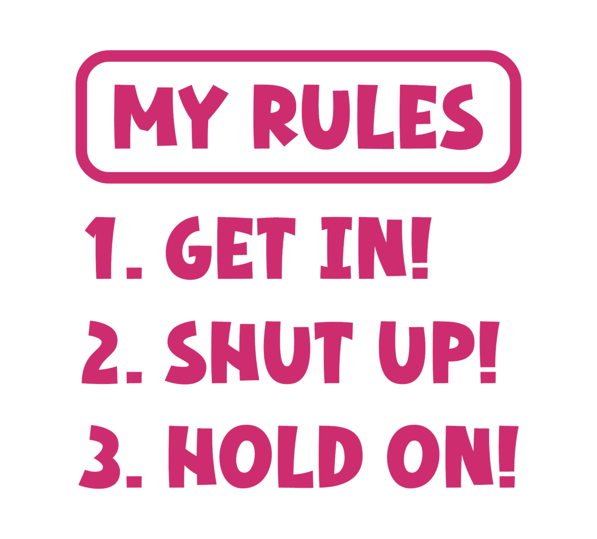 My Rules Get In Shut Up Hold On Decal - Image 5