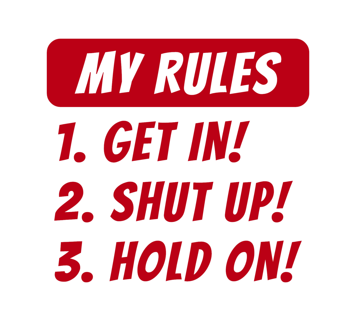 My Rules Get In Shut Up Hold On Decal - Image 6
