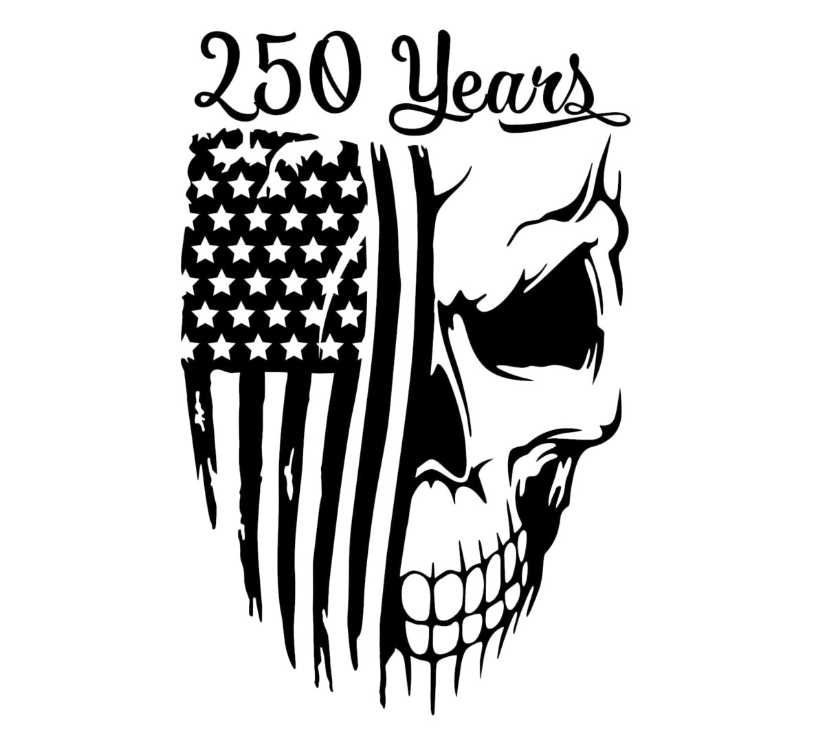250 Years Skull Flag Decal - Image 2