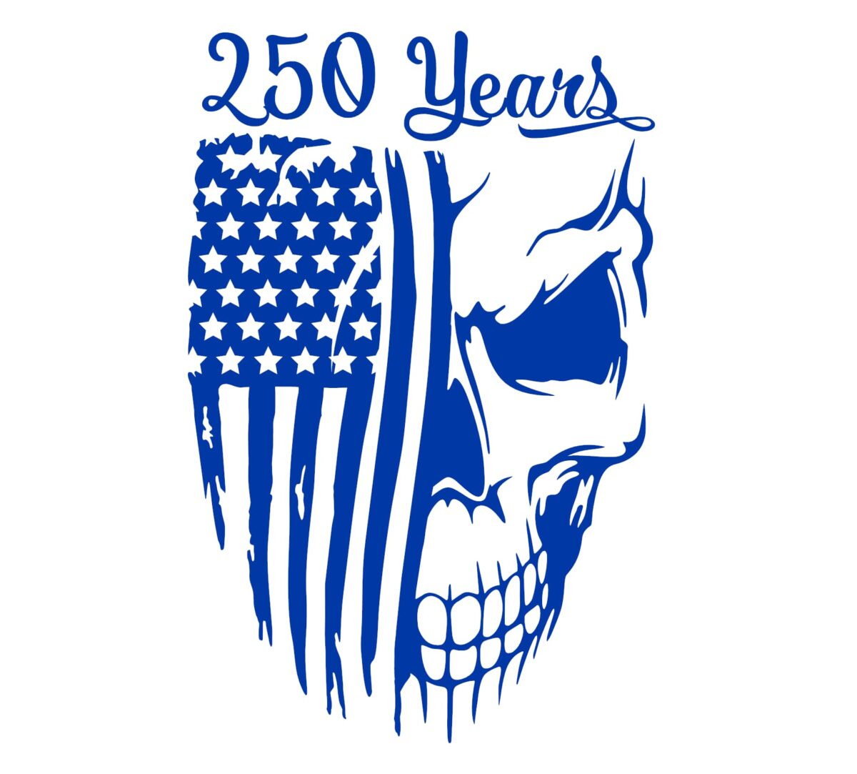 250 Years Skull Flag Decal - Image 3