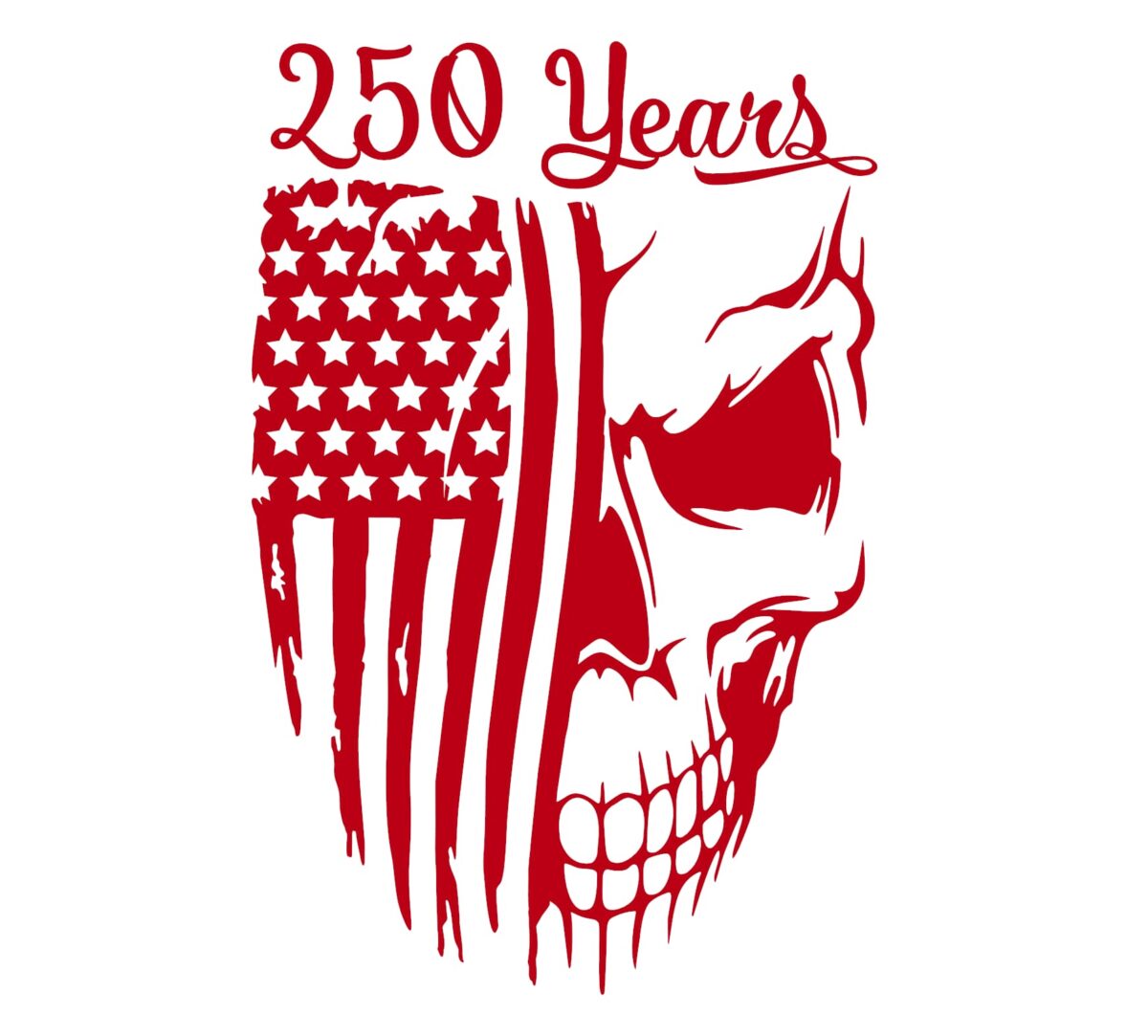 250 Years Skull Flag Decal - Image 6