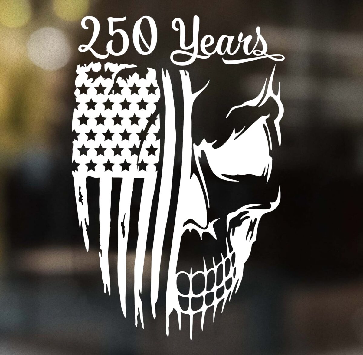 250 Years Skull Flag Decal