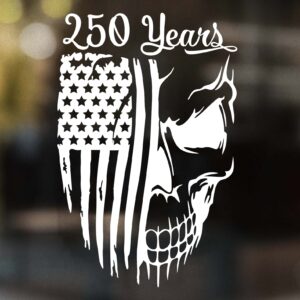 250 Years Skull Flag Decal
