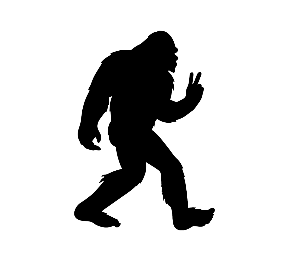 Bigfoot Peace Sign Low Decal - Image 2