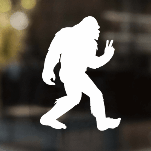 Bigfoot Peace Sign Low Decal