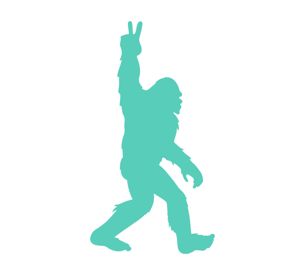 Bigfoot Peace Sign High Decal - Image 4