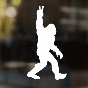 Bigfoot Peace Sign High Decal