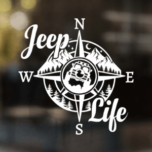 Jeep Life Compass Decal