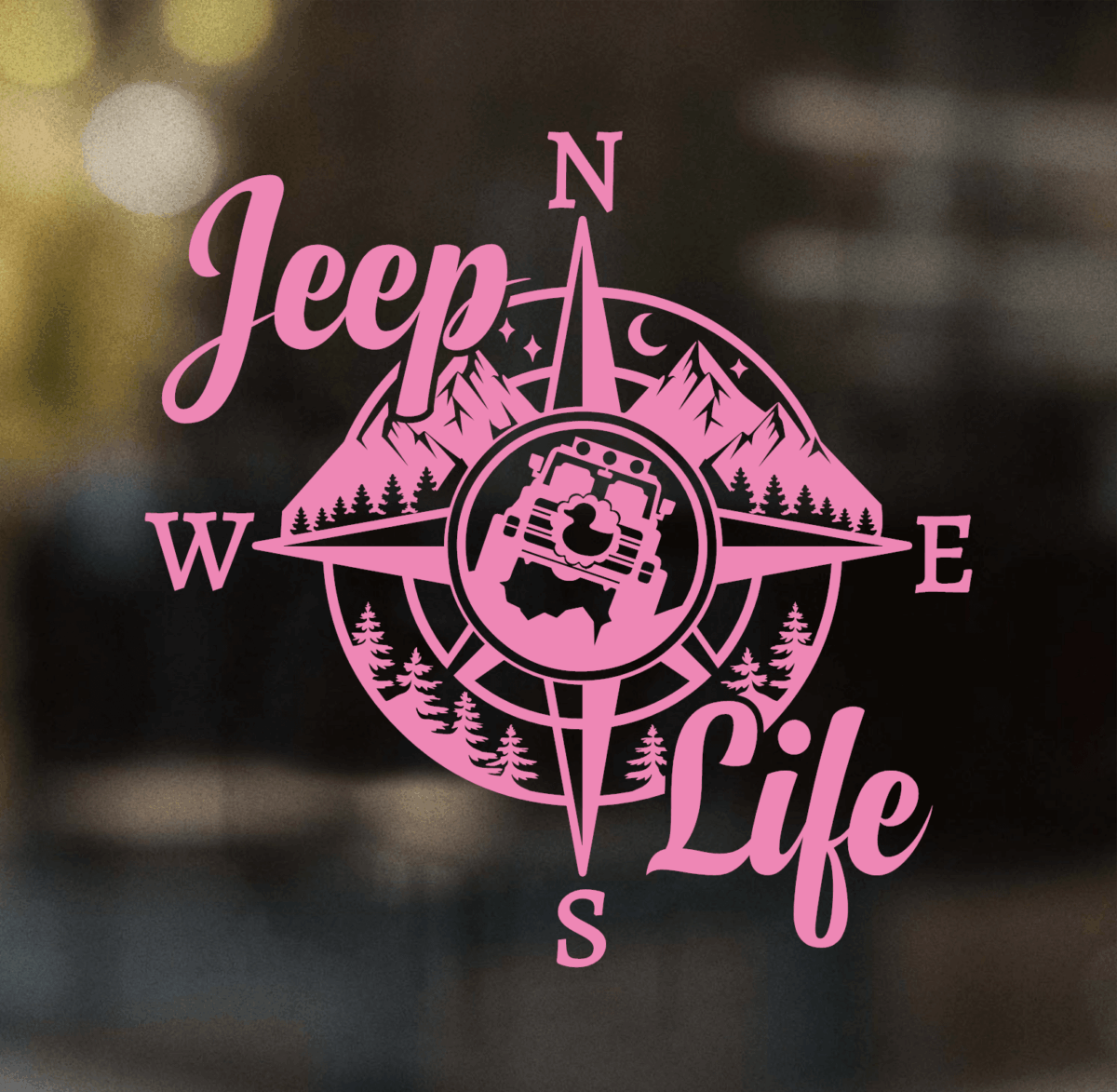 Jeep Life Compass Decal - Image 8