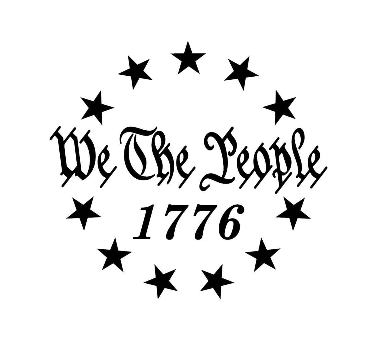We The People 1776 Thirteen Stars Decal - Image 2
