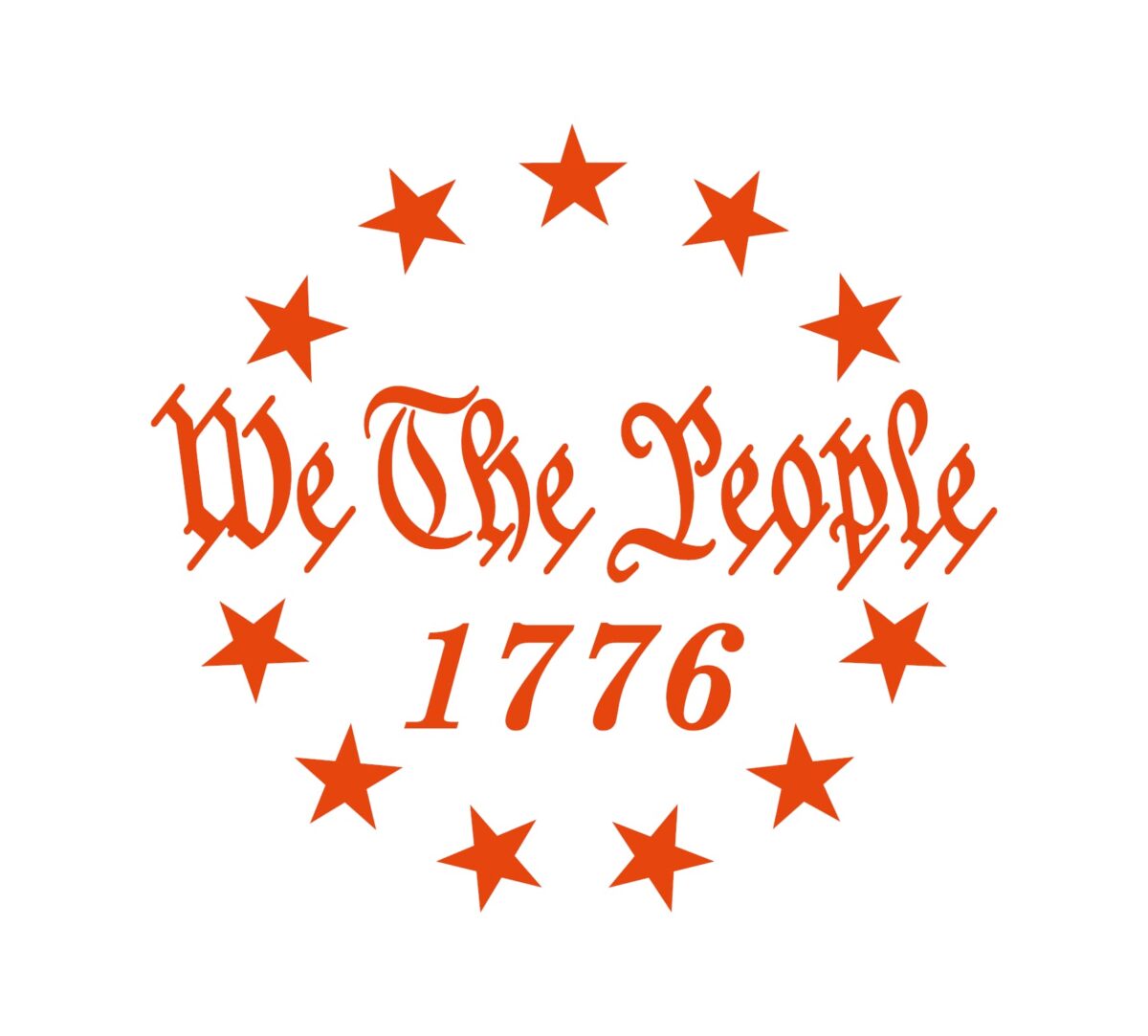 We The People 1776 Thirteen Stars Decal - Image 4