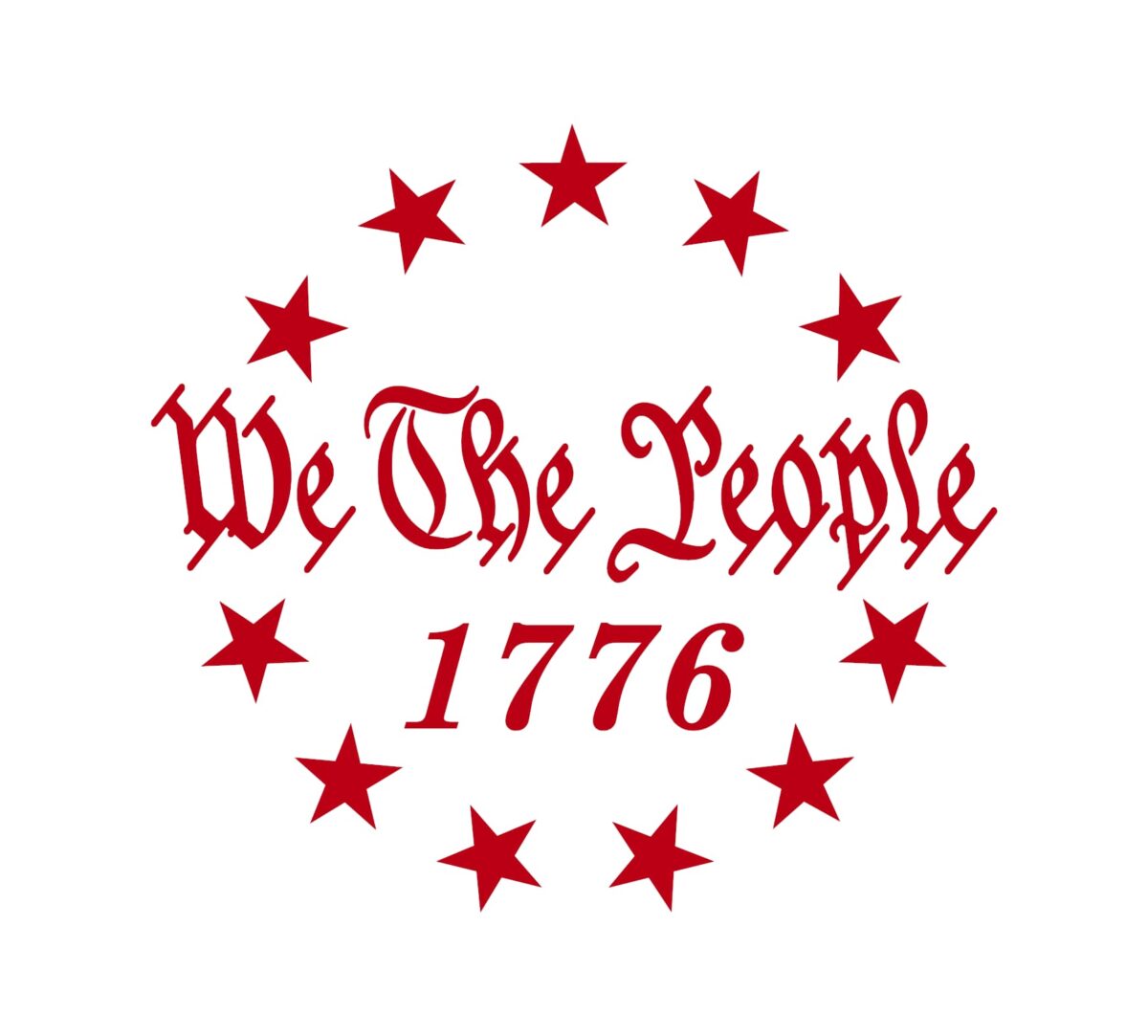 We The People 1776 Thirteen Stars Decal - Image 5