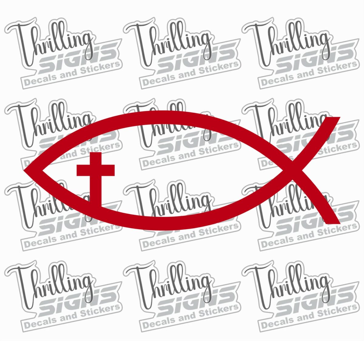 Cross Fish Decal - Image 6