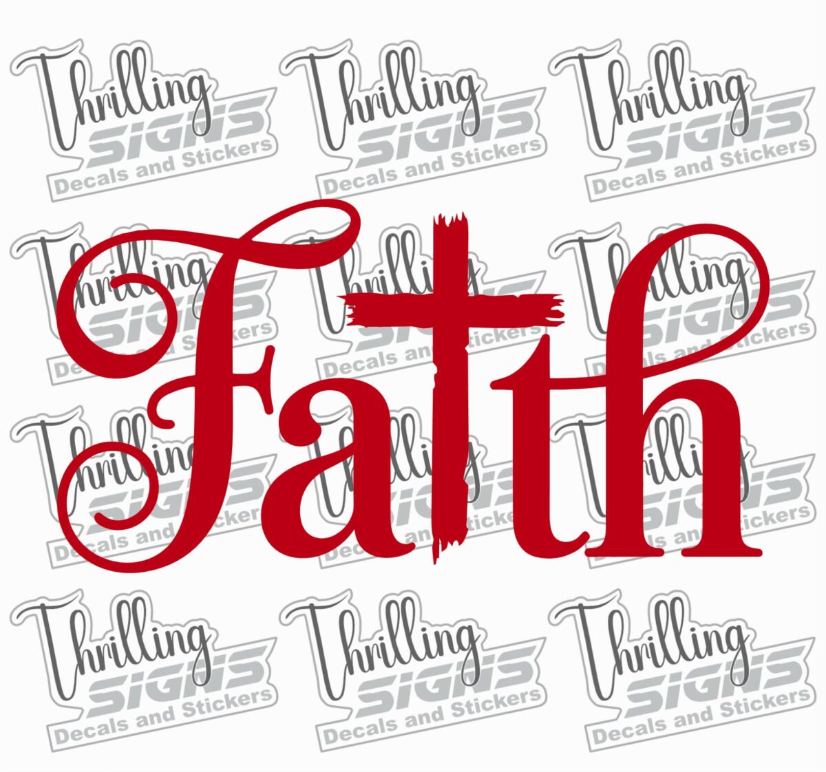Faith Cross Decal - Image 6