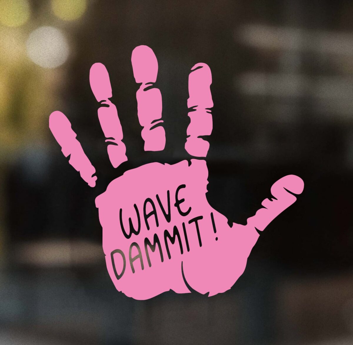 Hand Print Wave Dammit Decal - Image 6