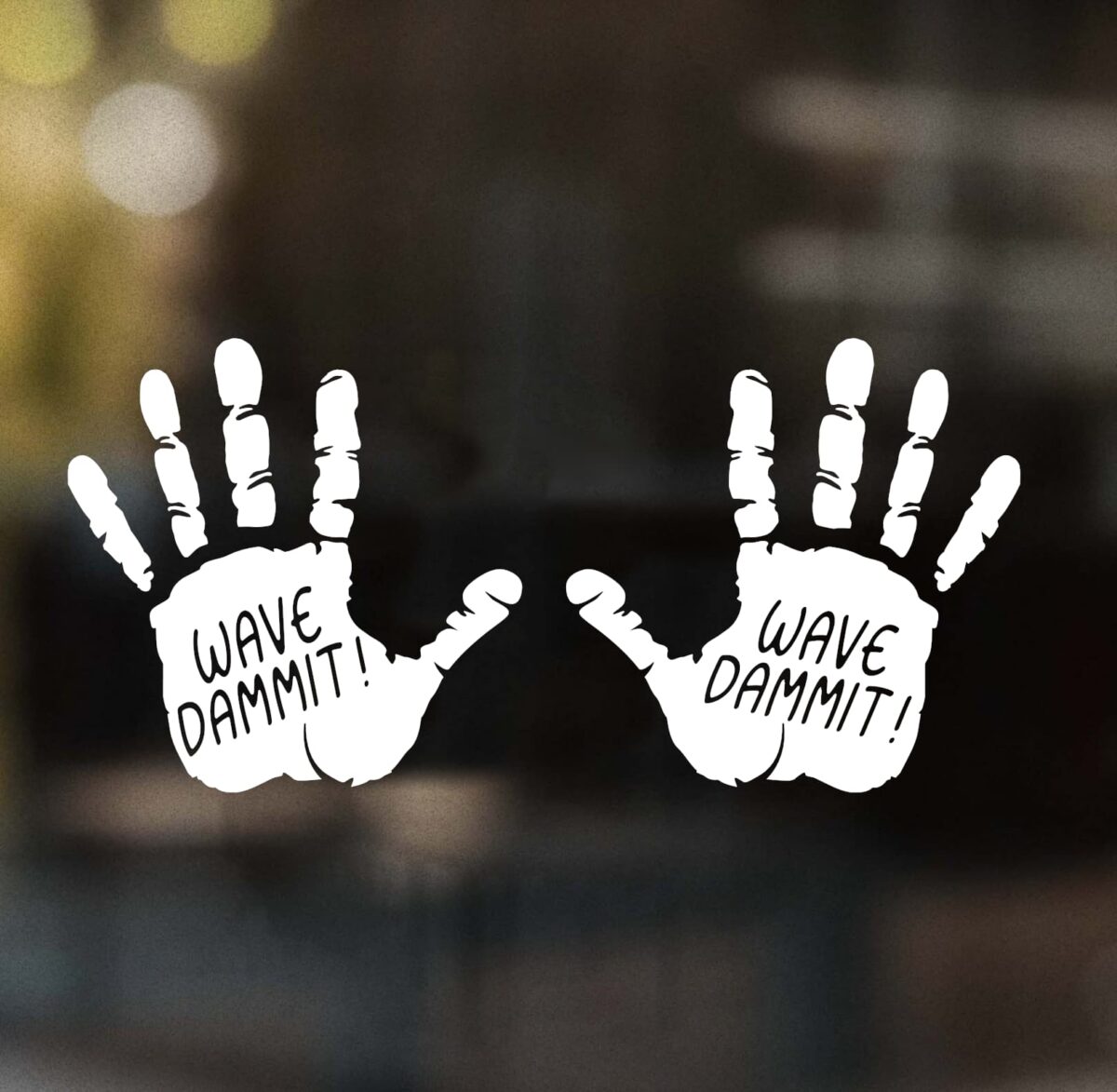 Hand Print Wave Dammit Decal - Image 7