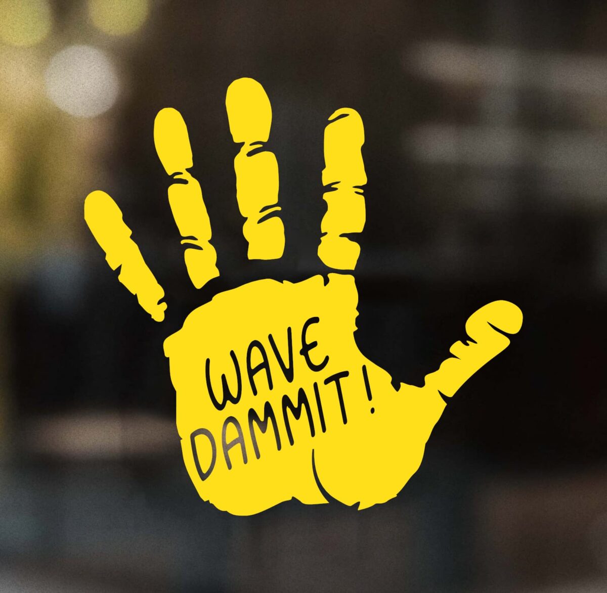 Hand Print Wave Dammit Decal - Image 9