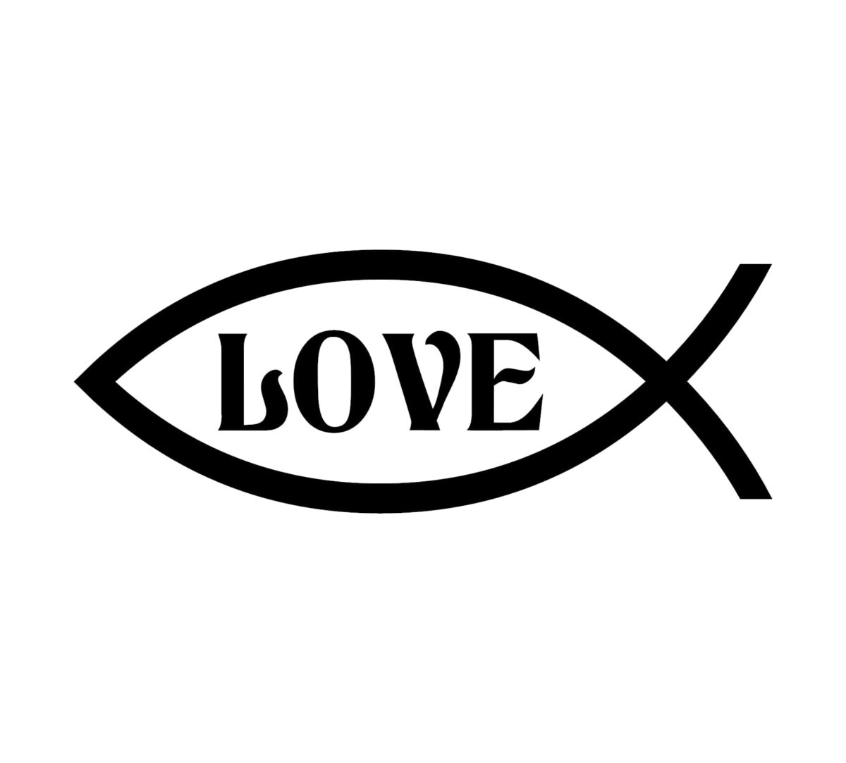 Love Fish Decal - Image 2