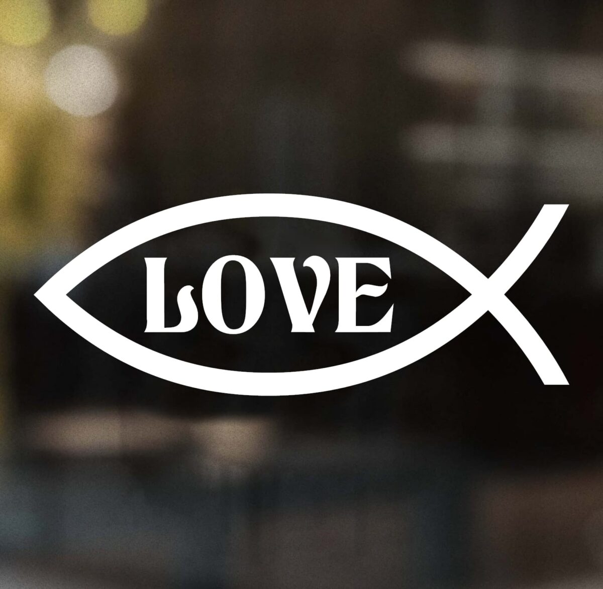 Love Fish Decal