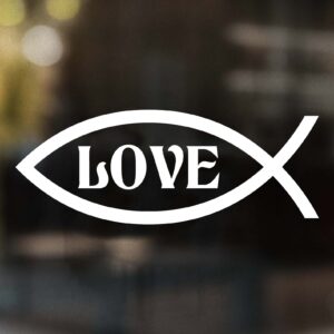 Love Fish Decal