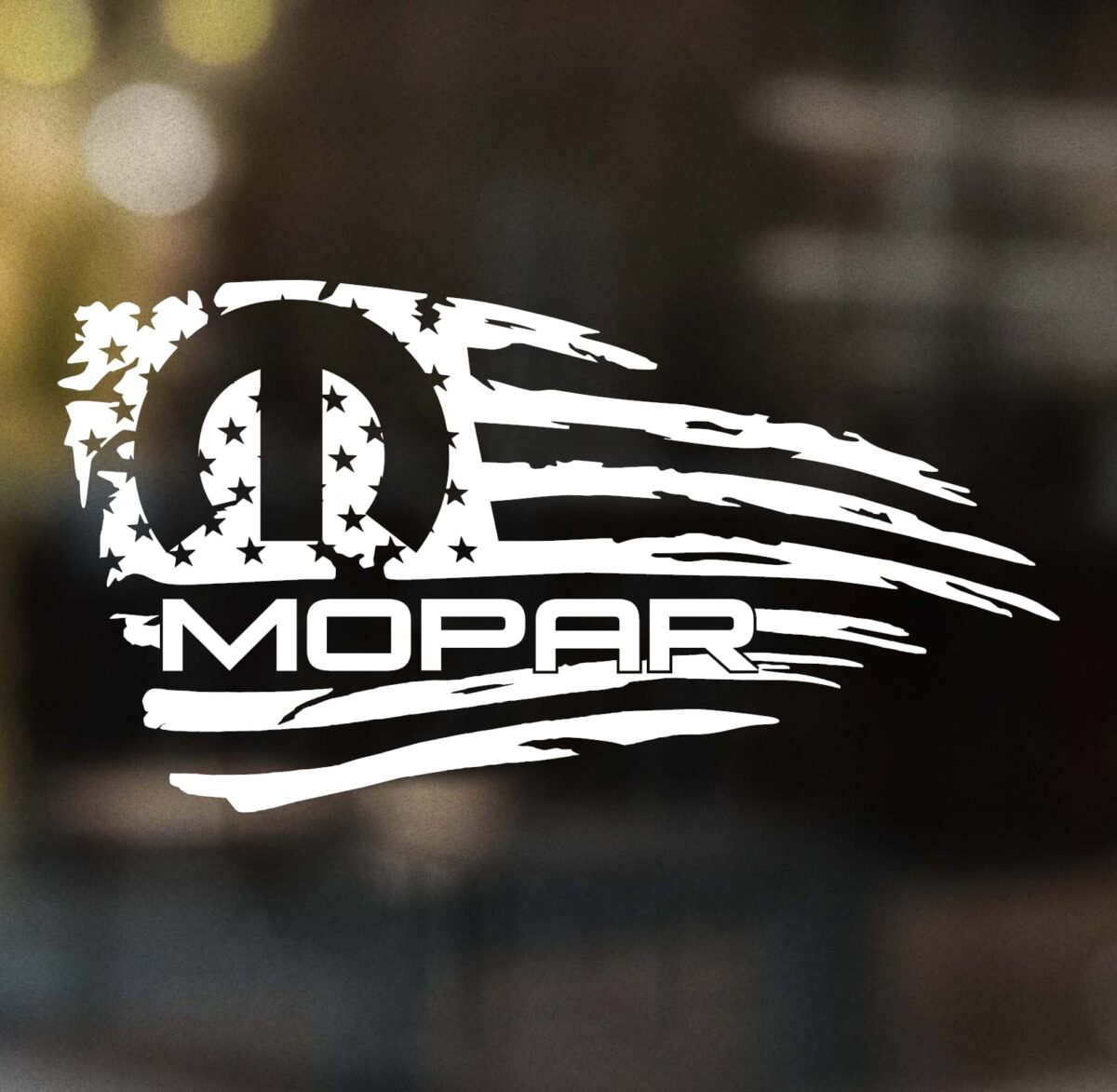 Mopar Arched Flag Decal