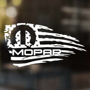 Mopar Arched Flag Decal