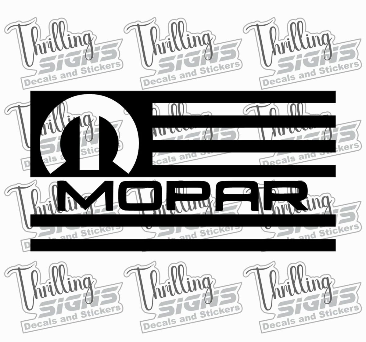 Mopar Flag Decal - Image 2