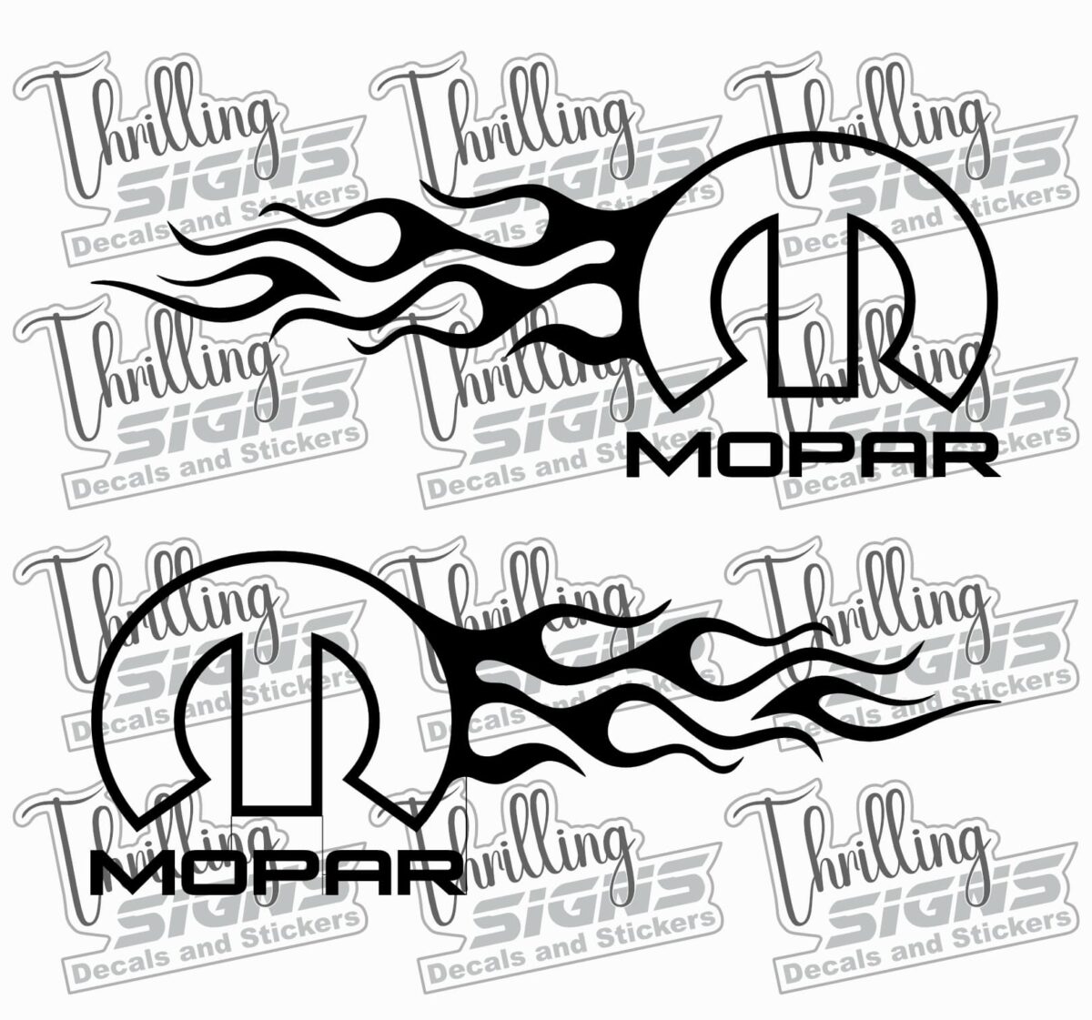 Mopar Flame Decal - Image 2