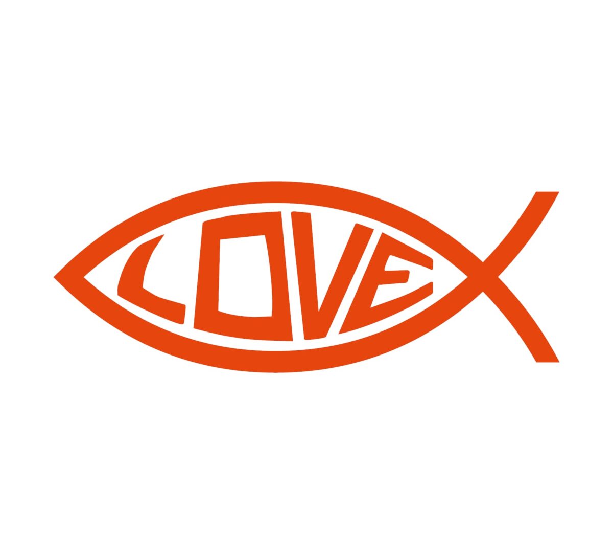 Retro Love Fish Decal - Image 3