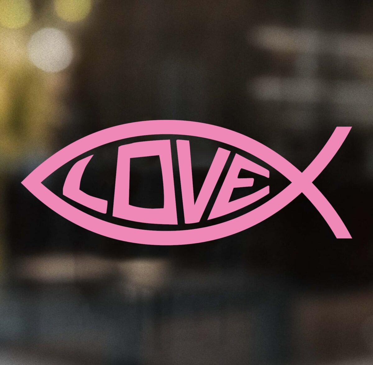 Retro Love Fish Decal - Image 5