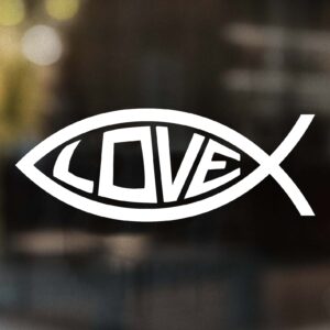 Retro Love Fish Decal