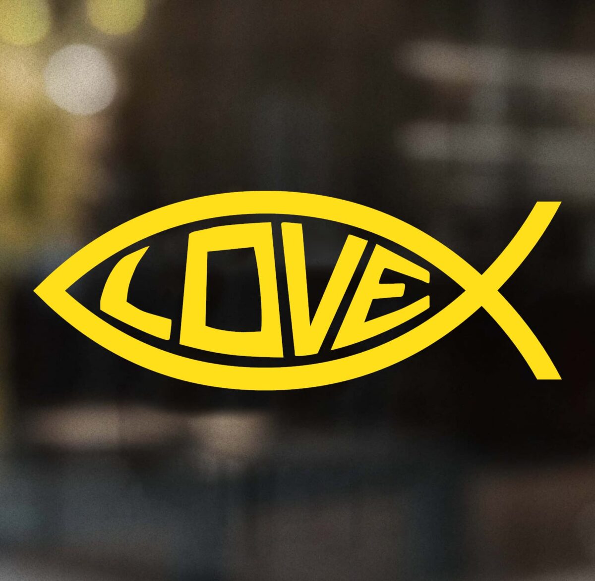 Retro Love Fish Decal - Image 7