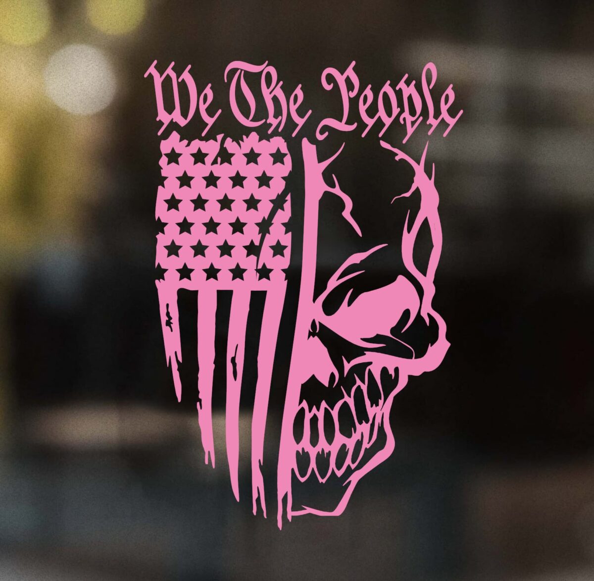 We The People Skull Flag II Decal - Image 5