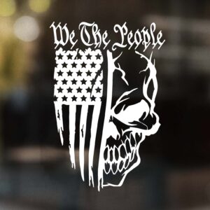 We The People Skull Flag II Decal